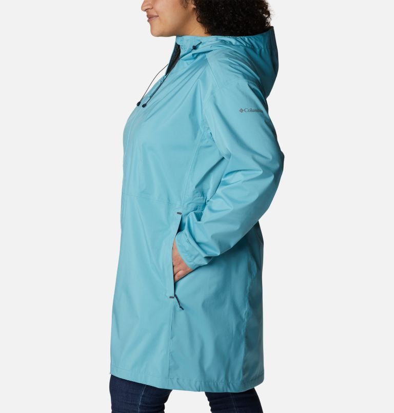 Women's Columbia Weekend Adventure Long Shell Jackets Turquoise | Plus Size CA-P5186